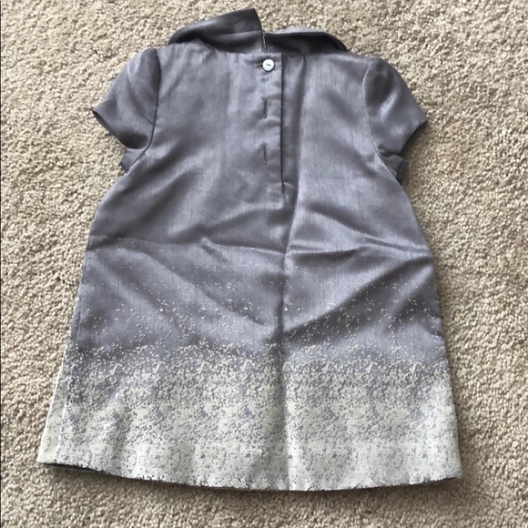 Gray Janie and Jack dress with velvet details - Picture 2 of 5
